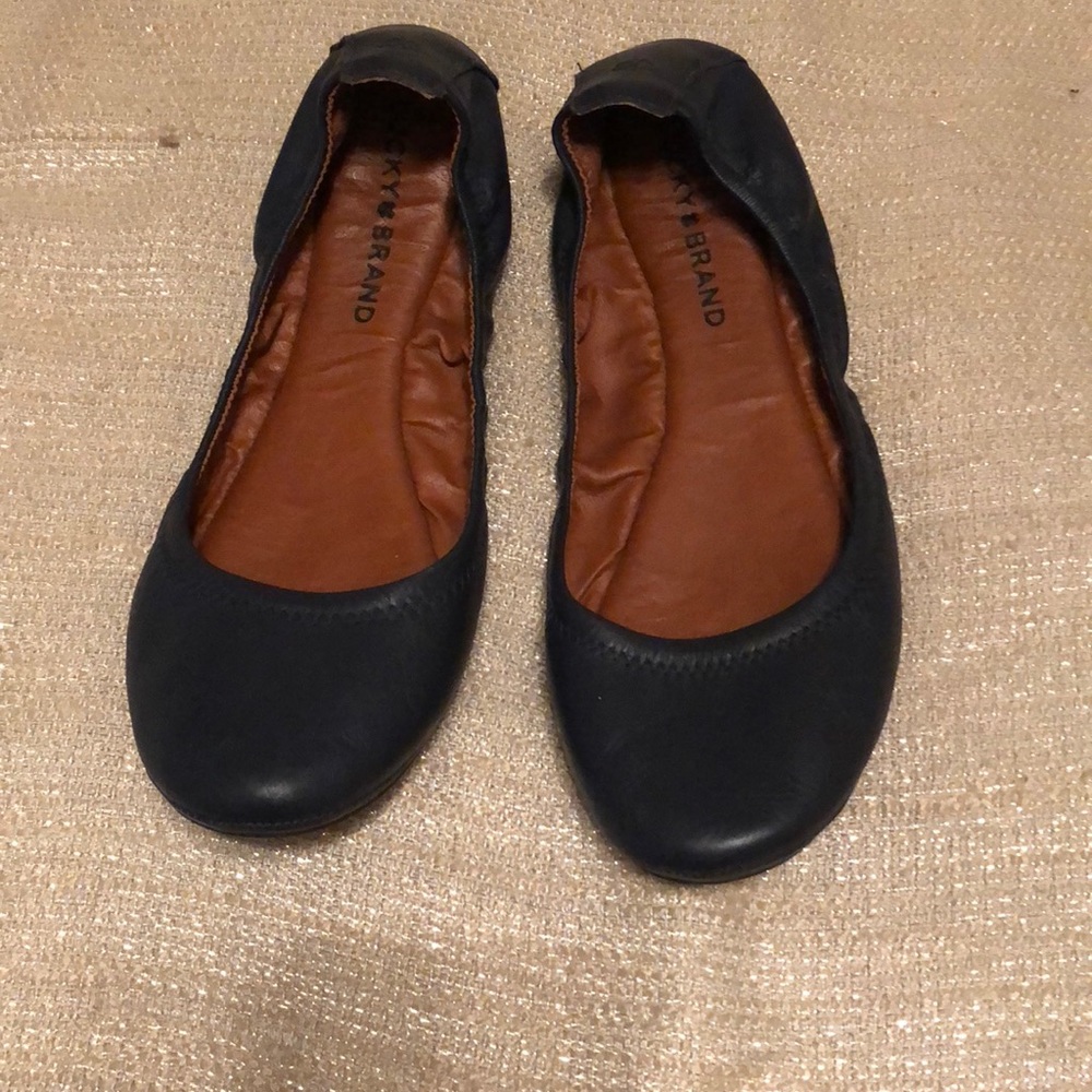 Lucky Brand Navy Flats.